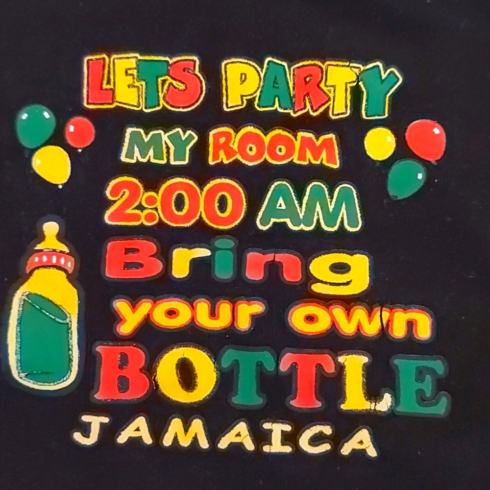 TBL Kidz "Let's party..Jamaica" onesie, 100% cotton, 6 MO